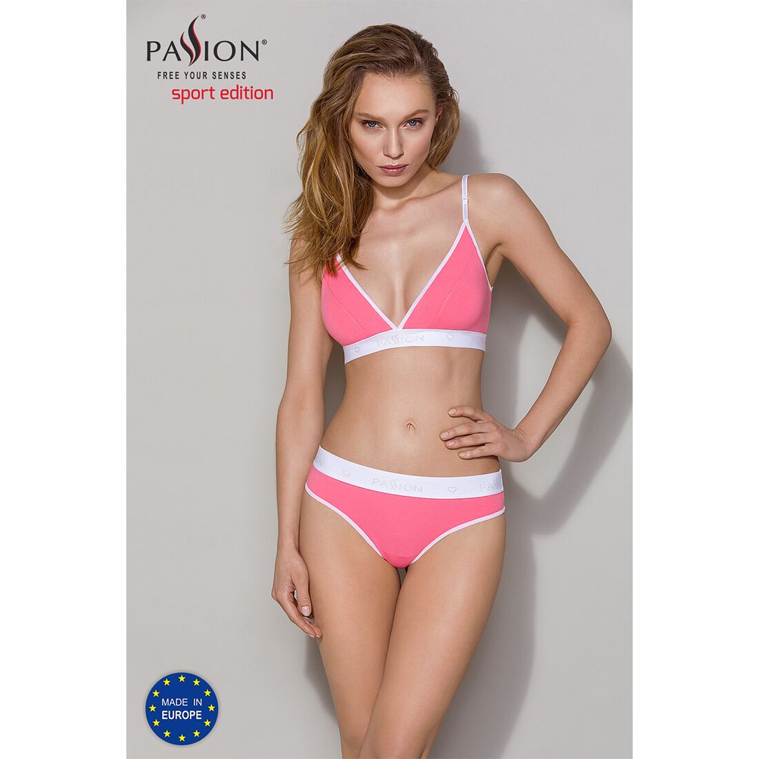 Спортивний топ з подвійними бретелями passion ps007 top l, pink