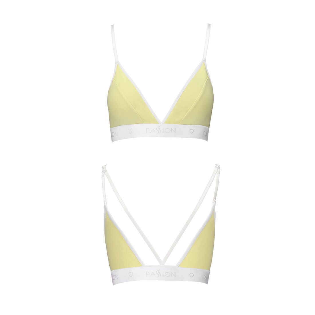 Спортивний топ з подвійними бретелями passion ps007 top l, yellow