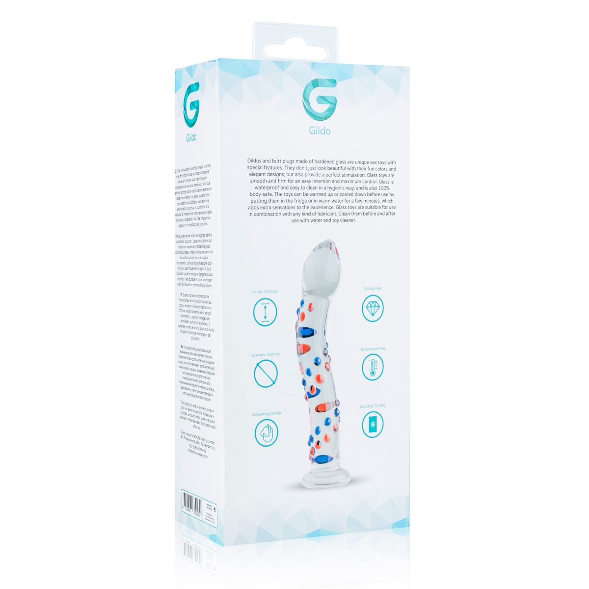 Скляний дилдо з вигинами і малюнком gildo glass dildo no. 3 Скляний дилдо з вигинами і малюнком gildo glass dildo no. 3
