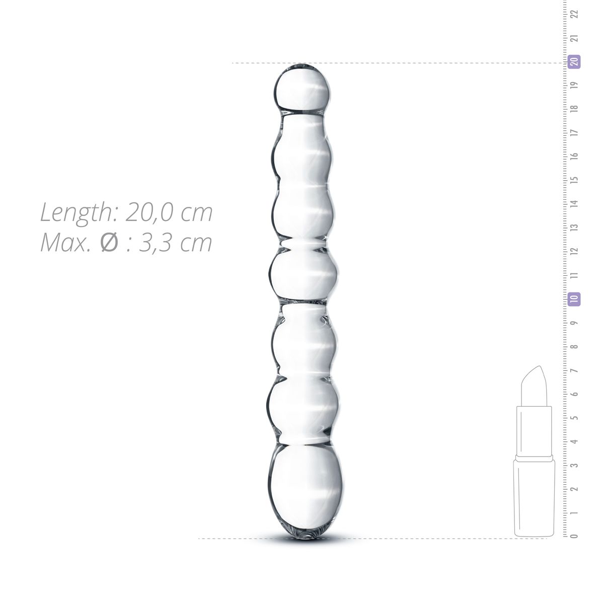 Скляний дилдо у вигляді намистин gildo glass dildo no. 19 Скляний дилдо у вигляді намистин gildo glass dildo no. 19