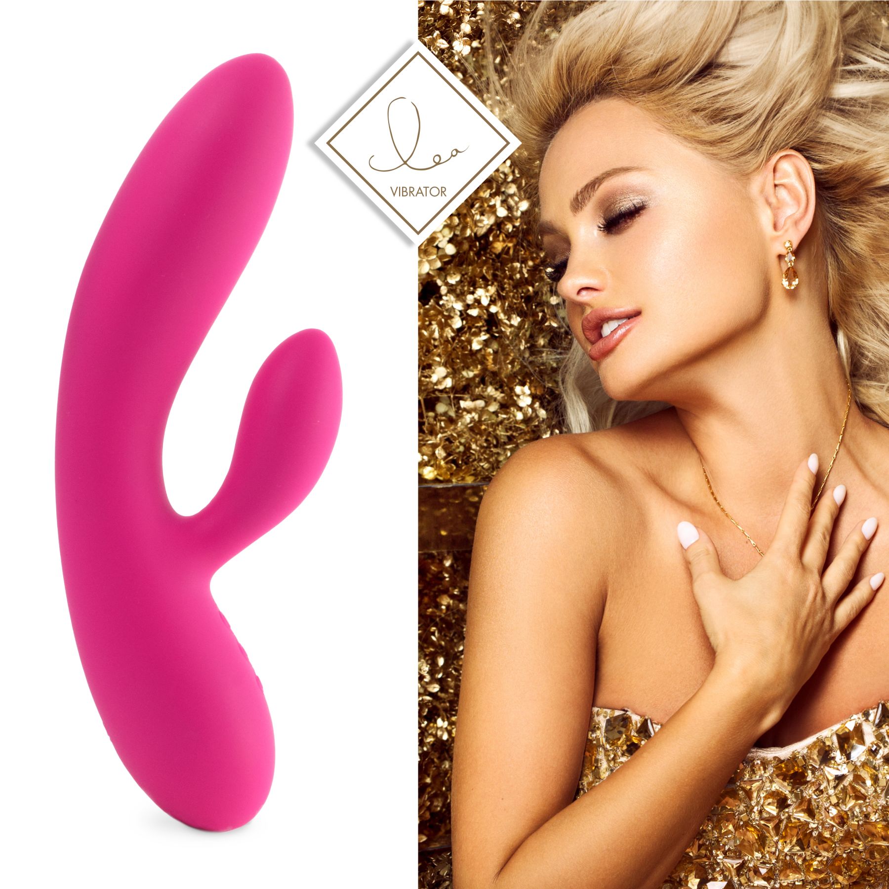 Гнучкий вібратор кролик з двома моторами feelztoys lea rabbit vibrator rubine red Гнучкий вібратор кролик з двома моторами feelztoys lea rabbit vibrator rubine red