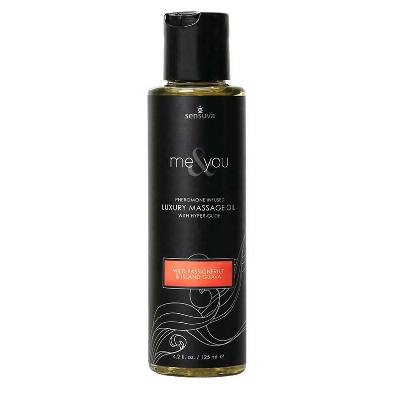 Масажна олія sensuva me&you wild passion fruit & island guava (125 мл) з феромонами