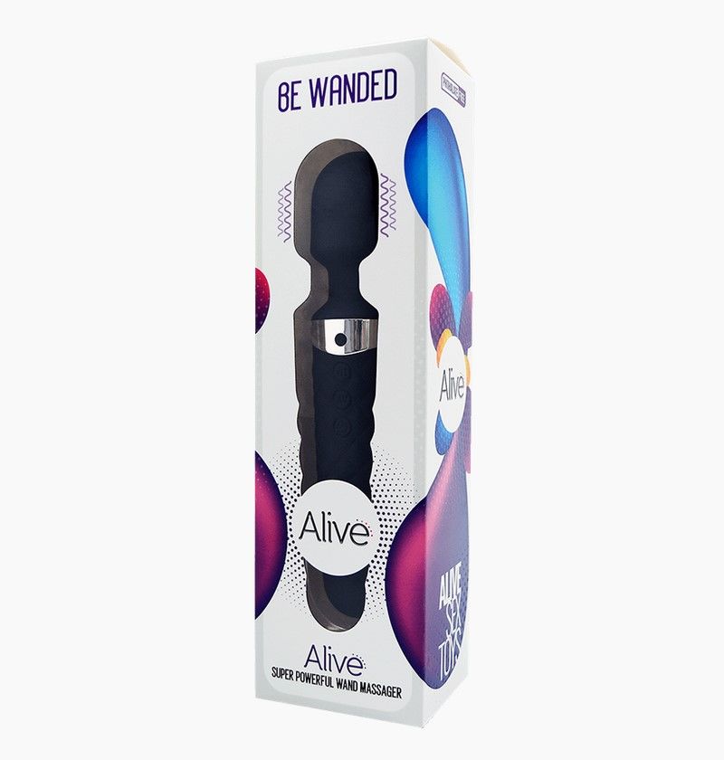Мінівібромасажер alive be wanded black Мінівібромасажер alive be wanded black