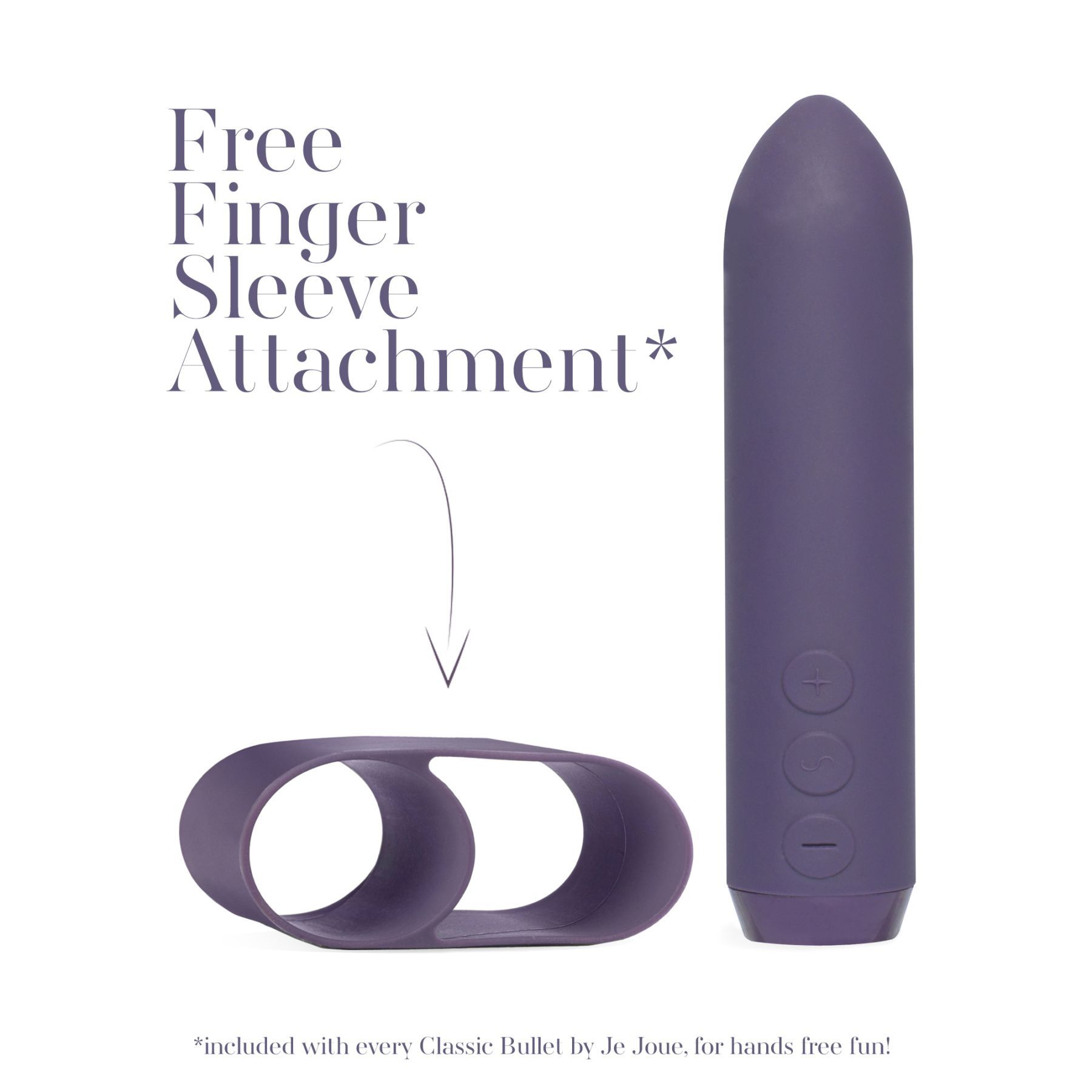 Мінівібратор je joue classic bullet vibrator purple з глибокою вібрацією і фіксацією на палець Мінівібратор je joue classic bullet vibrator purple з глибокою вібрацією і фіксацією на палець
